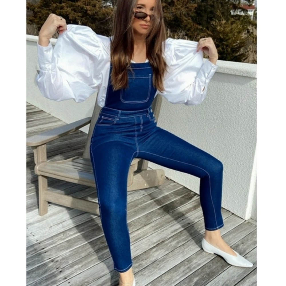 We Wore What NWOT classic skinny overalls